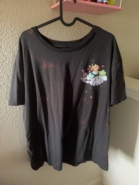 Plus Size 3X Universal Monsters Care Bears Grey Bleached Shirt